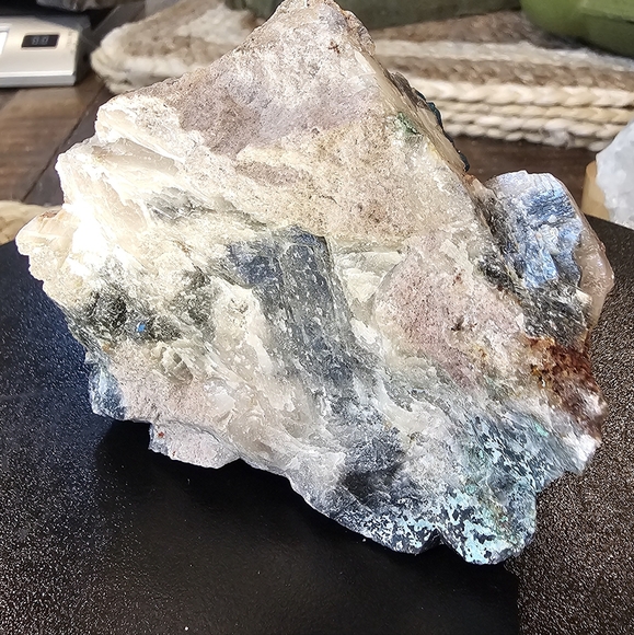 Dioptase with Optic Calcite And Tourmaline-UV Reactive 3.3 X 3.1 - Picture 12 of 15